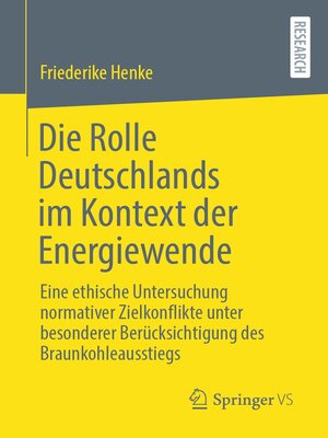 cover image of Die Rolle Deutschlands im Kontext der Energiewende